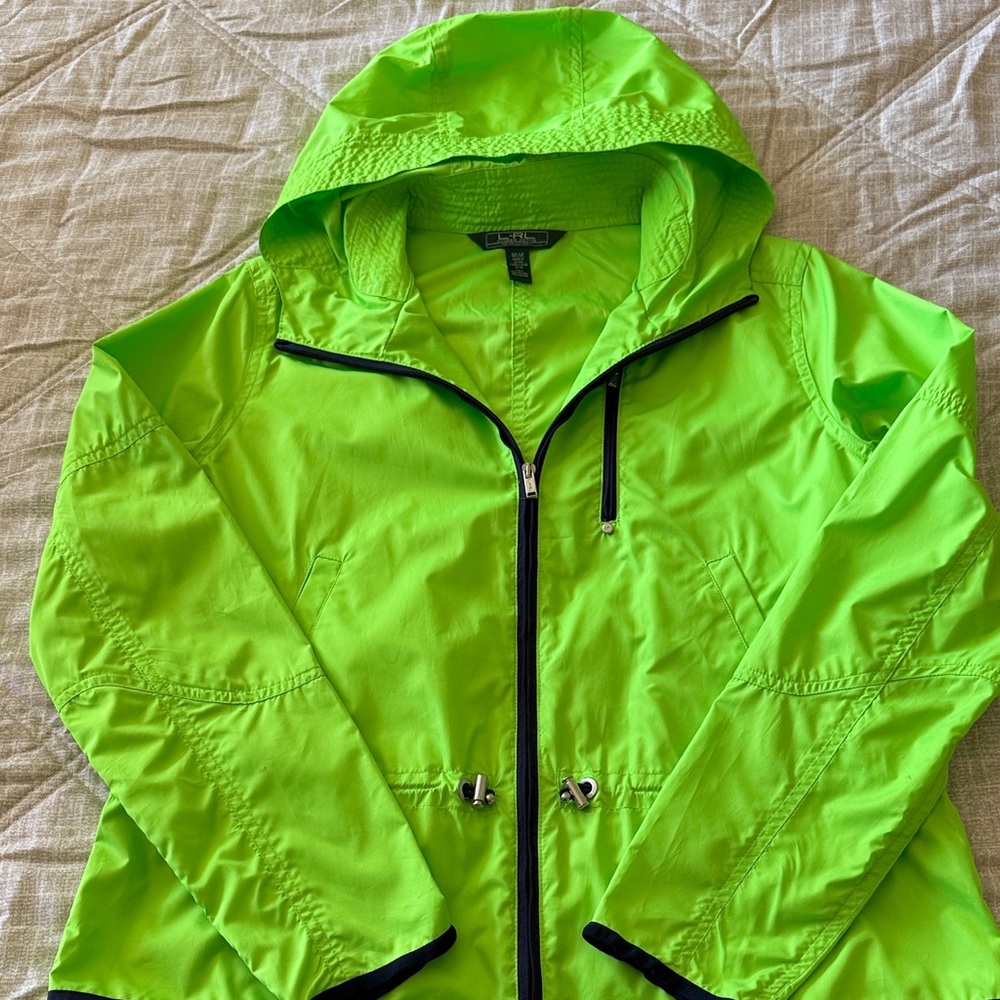 Lauren Ralph Lauren Neon Green Hooded Jacket
